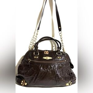 Elliott lucca metallic Elegant Brown Leather Handbag